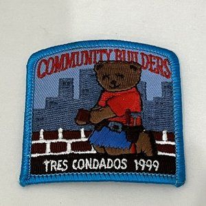 Vintage 1999 Girl Scout Patch Badge Community Builders Bear Tres Condados